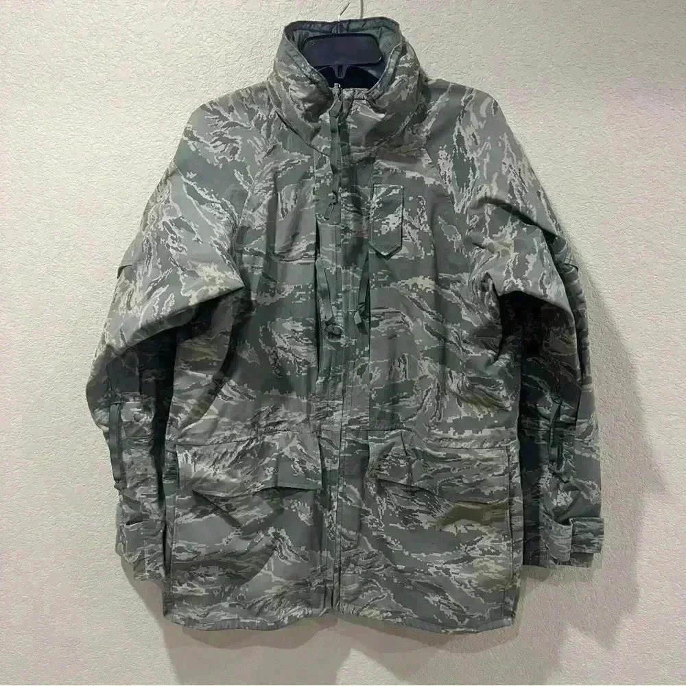 AIR FORCE Tennier Industries Tiger Stripe Parka All Purpose Camouflage Med Reg